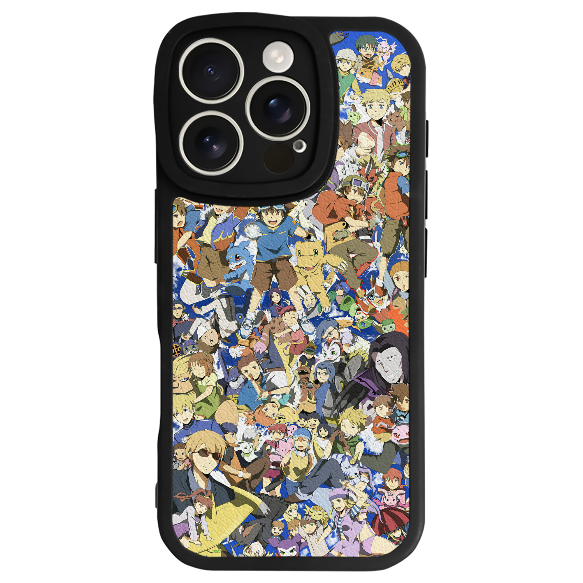 （画像用） Digimon デジタルモンスター/デジモン 【iPhone 16シリーズ対応】シリコンスマホケース（レザー調） 材質：シリコン